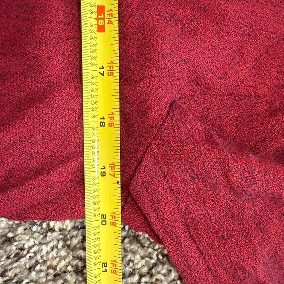 Vintage ED Michaels Red Black Velvet Cropped Button Jacket Blazer Medium - Picture 6 of 7